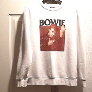H&M WHITE BOWIE SWEATSHIRT